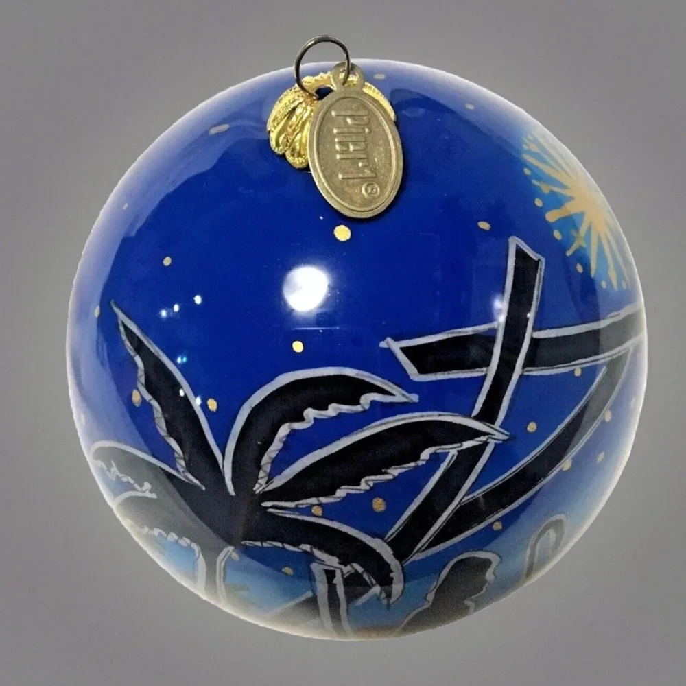 Pier 1 Imports Li Bien Nativity Jesus Christmas Ornament 2015 Hand Painted Large